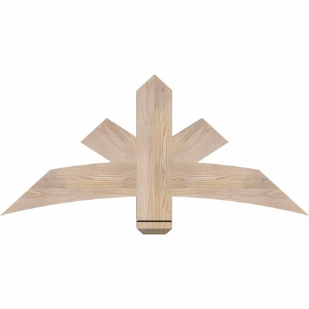 Ekena Millwork Alberta Smooth Timber Gable Bracket, Douglas Fir, 48"W x 22"H x 5 1/2"D x 5 1/2"F, 11/12 Pitch GBW048X22X0606ALB00SDF